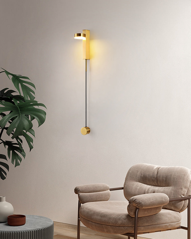 Diff Adjustable Black/Gold Pendulum Wall Sconce-DF6029