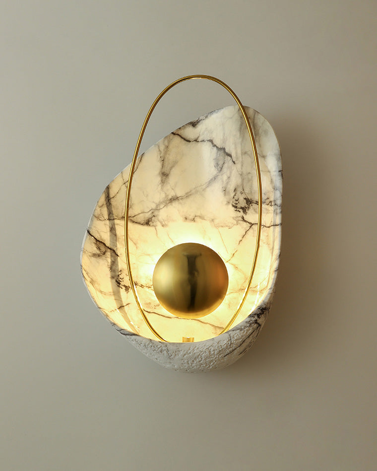 Diff Marble Sculptural Art Wall Sconce-DF6036
