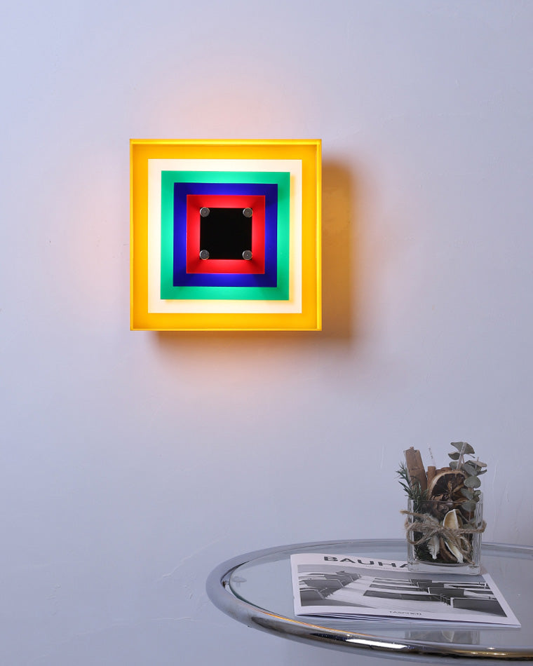 Diff Square Sculptural Wall Sconce-DF6047