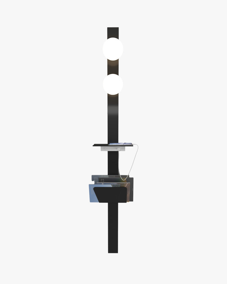 Diff Bar Wall Sconce with Charging Panel and Shelf-DF6056