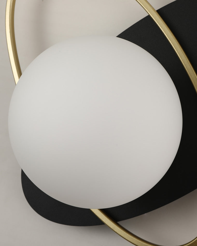Diff Frosted Glass Oval Accent Wall Sconce-DF6064