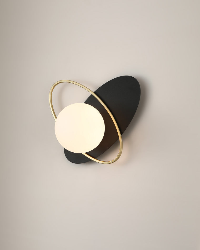 Diff Frosted Glass Oval Accent Wall Sconce-DF6064
