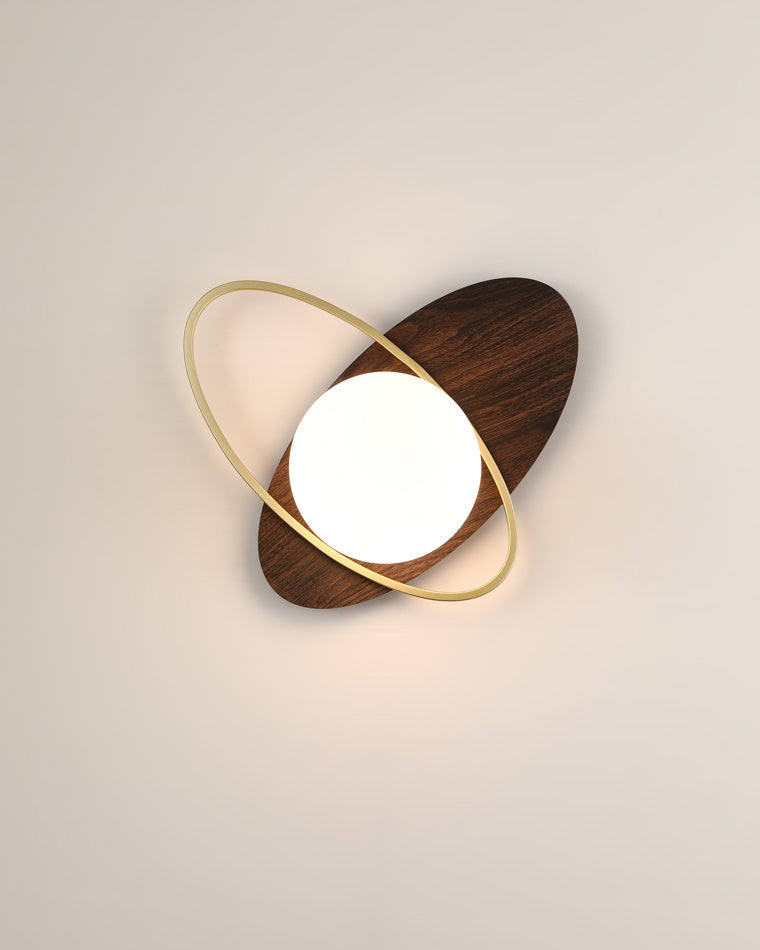 Diff Frosted Glass Oval Accent Wall Sconce-DF6064
