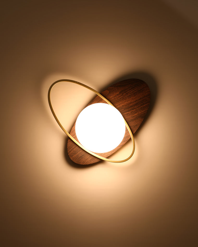 Diff Frosted Glass Oval Accent Wall Sconce-DF6064
