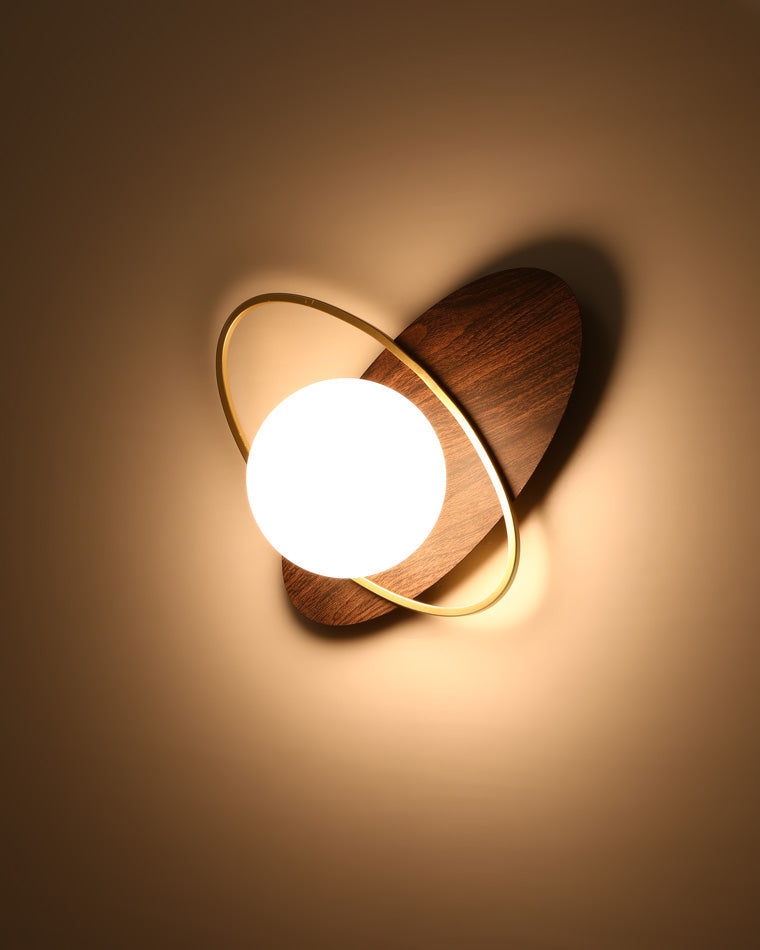 Diff Frosted Glass Oval Accent Wall Sconce-DF6064