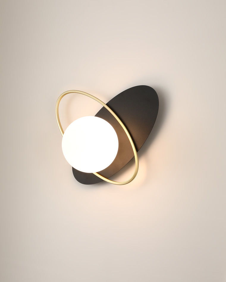 Diff Frosted Glass Oval Accent Wall Sconce-DF6064