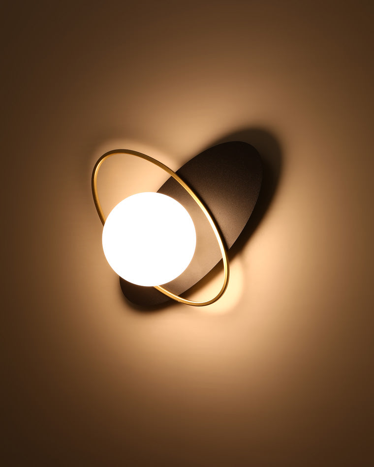 Diff Frosted Glass Oval Accent Wall Sconce-DF6064