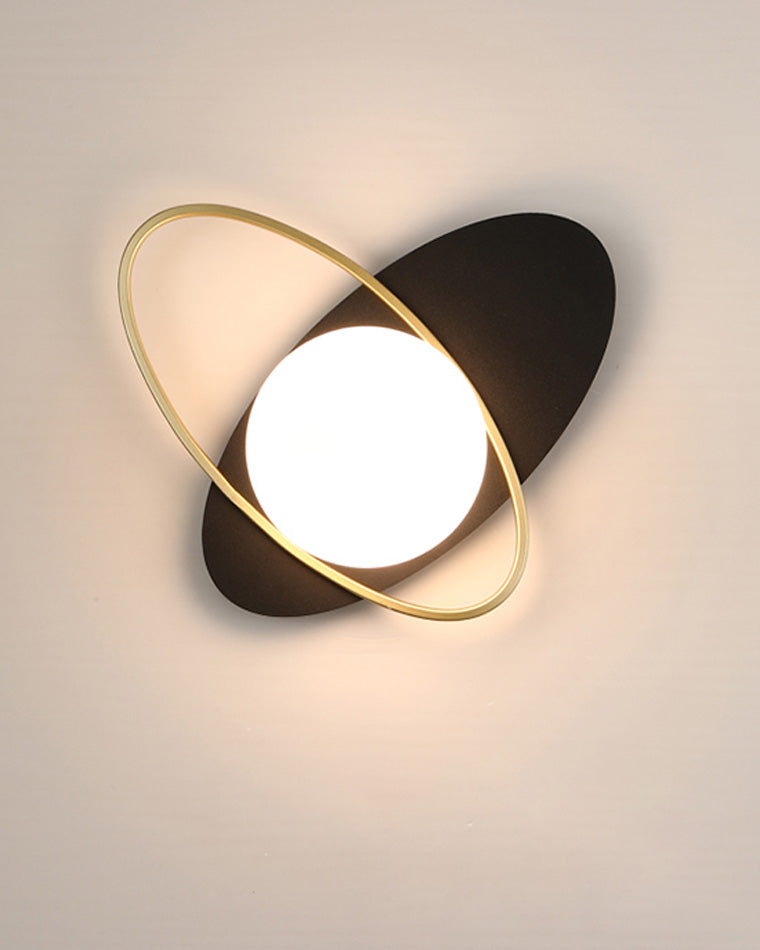 Diff Frosted Glass Oval Accent Wall Sconce-DF6064