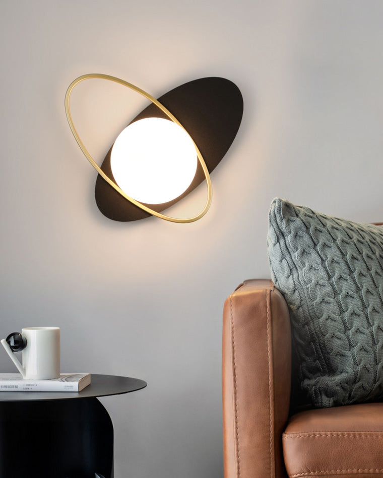 Diff Frosted Glass Oval Accent Wall Sconce-DF6064