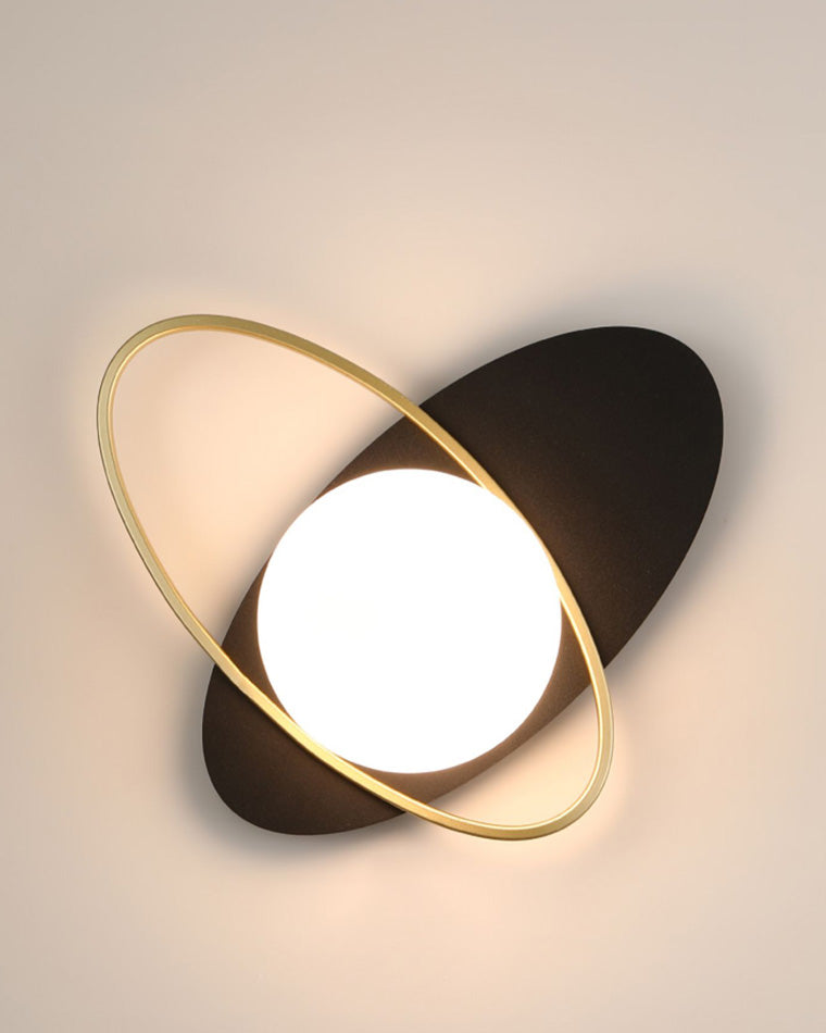 Diff Frosted Glass Oval Accent Wall Sconce-DF6064
