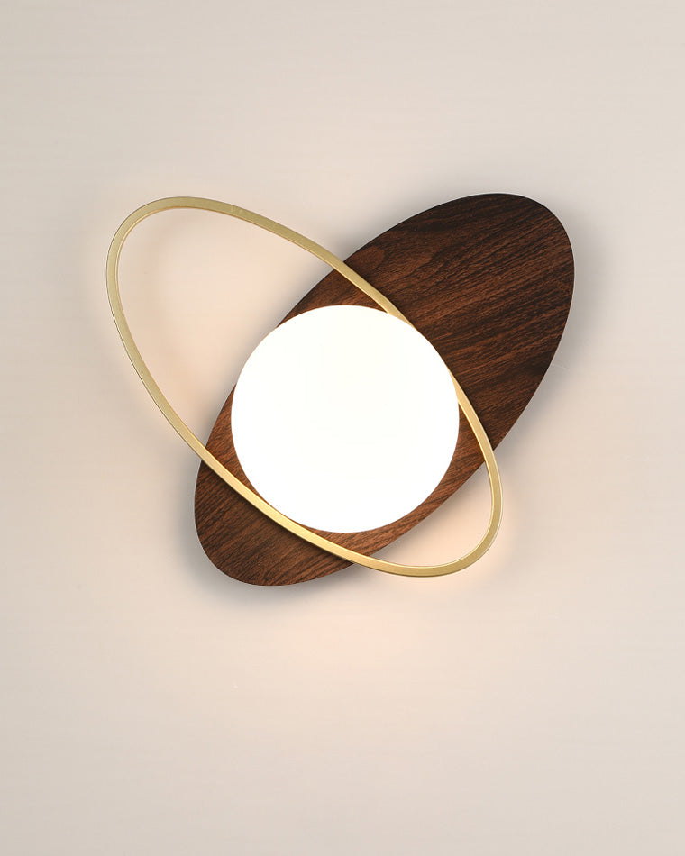 Diff Frosted Glass Oval Accent Wall Sconce-DF6064
