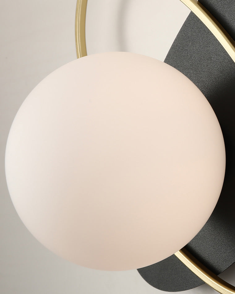 Diff Frosted Glass Oval Accent Wall Sconce-DF6064
