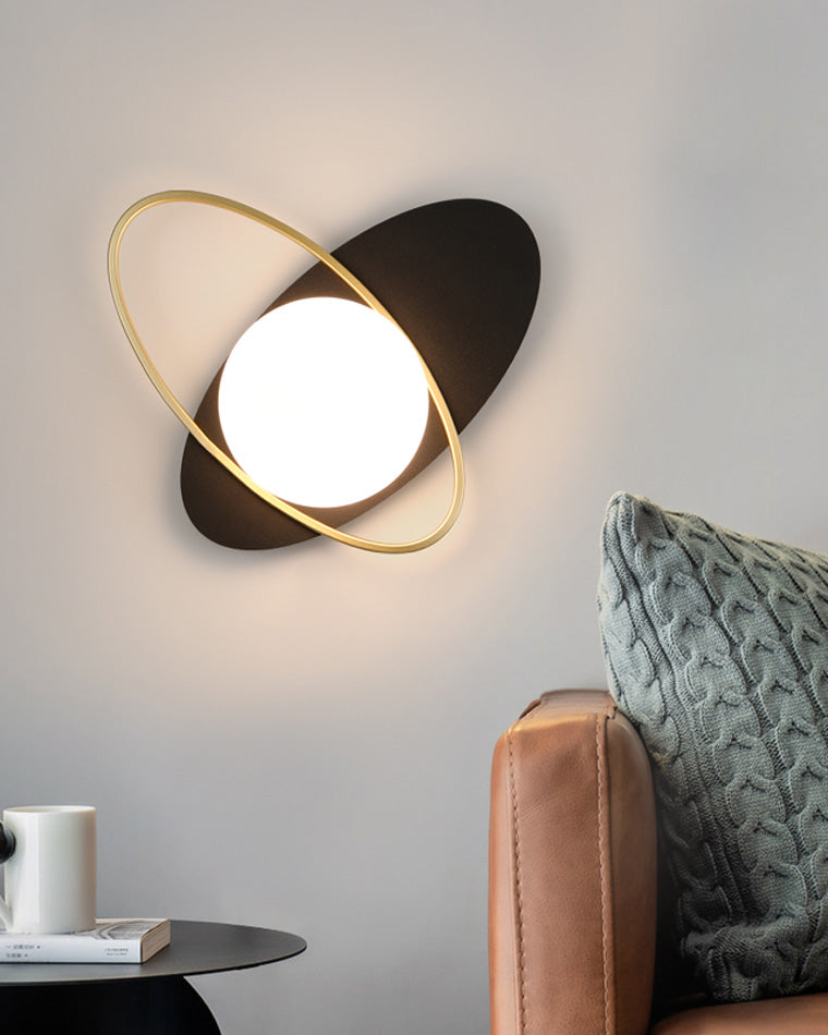 Diff Frosted Glass Oval Accent Wall Sconce-DF6064