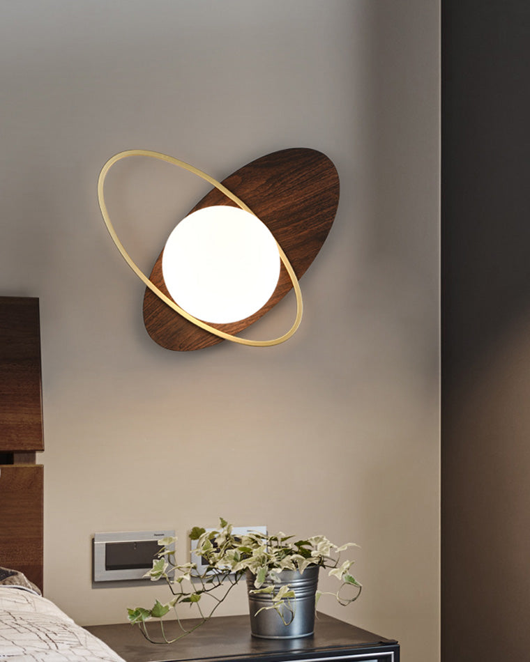 Diff Frosted Glass Oval Accent Wall Sconce-DF6064