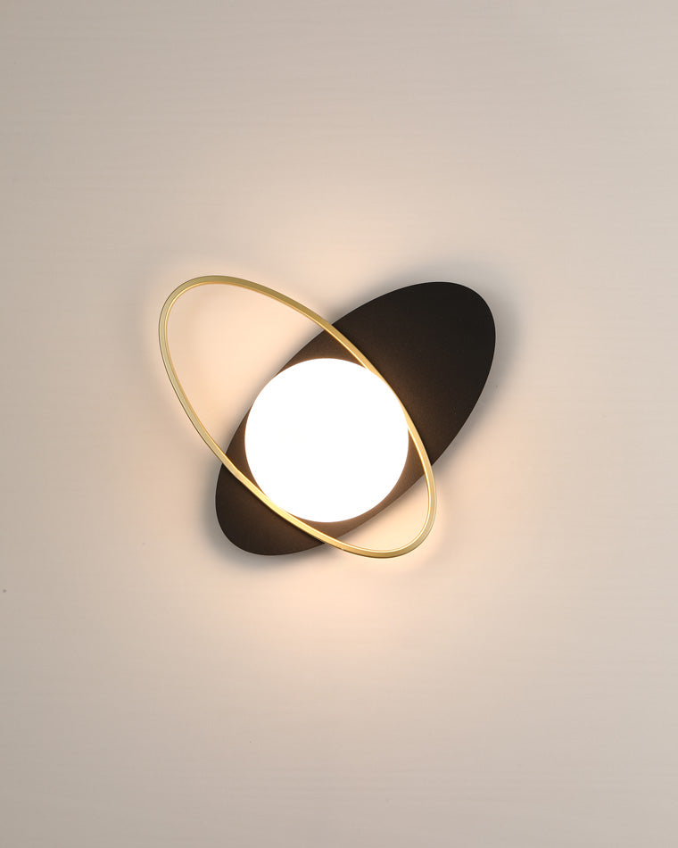 Diff Frosted Glass Oval Accent Wall Sconce-DF6064