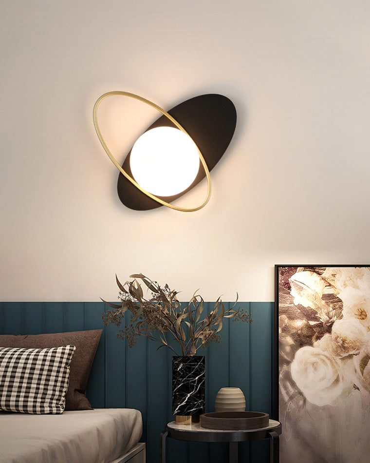 Diff Frosted Glass Oval Accent Wall Sconce-DF6064