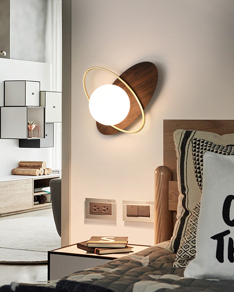Diff Frosted Glass Oval Accent Wall Sconce-DF6064