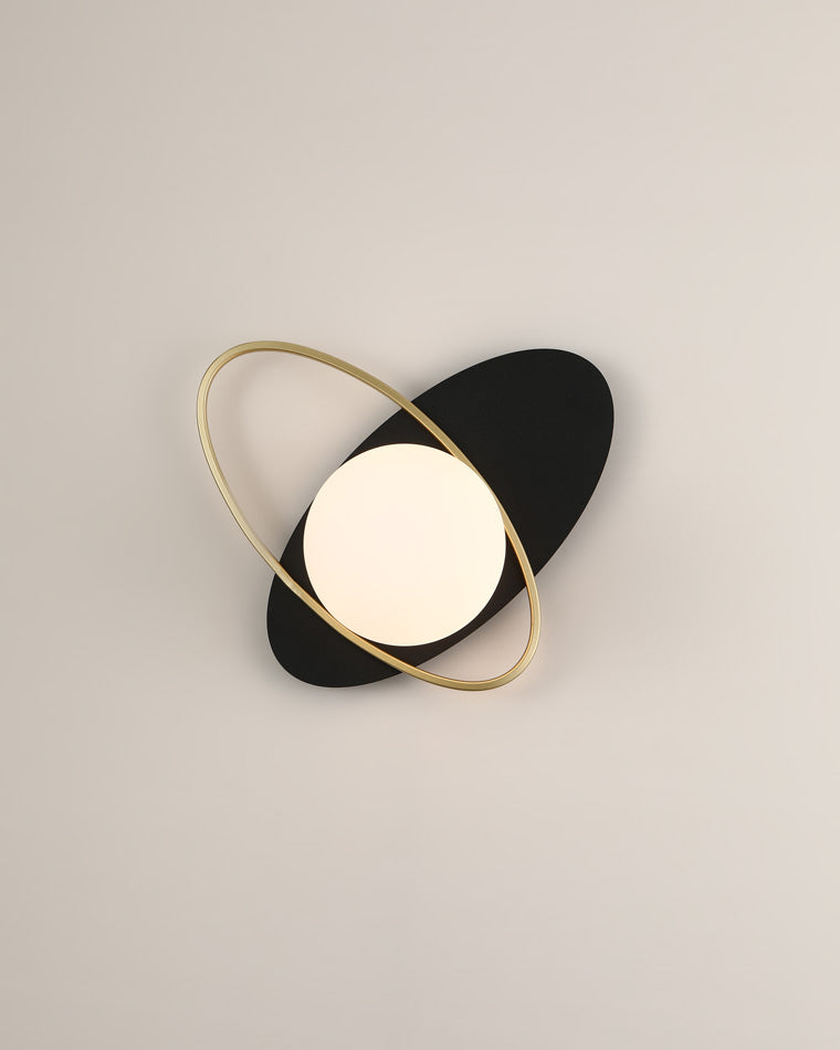 Diff Frosted Glass Oval Accent Wall Sconce-DF6064