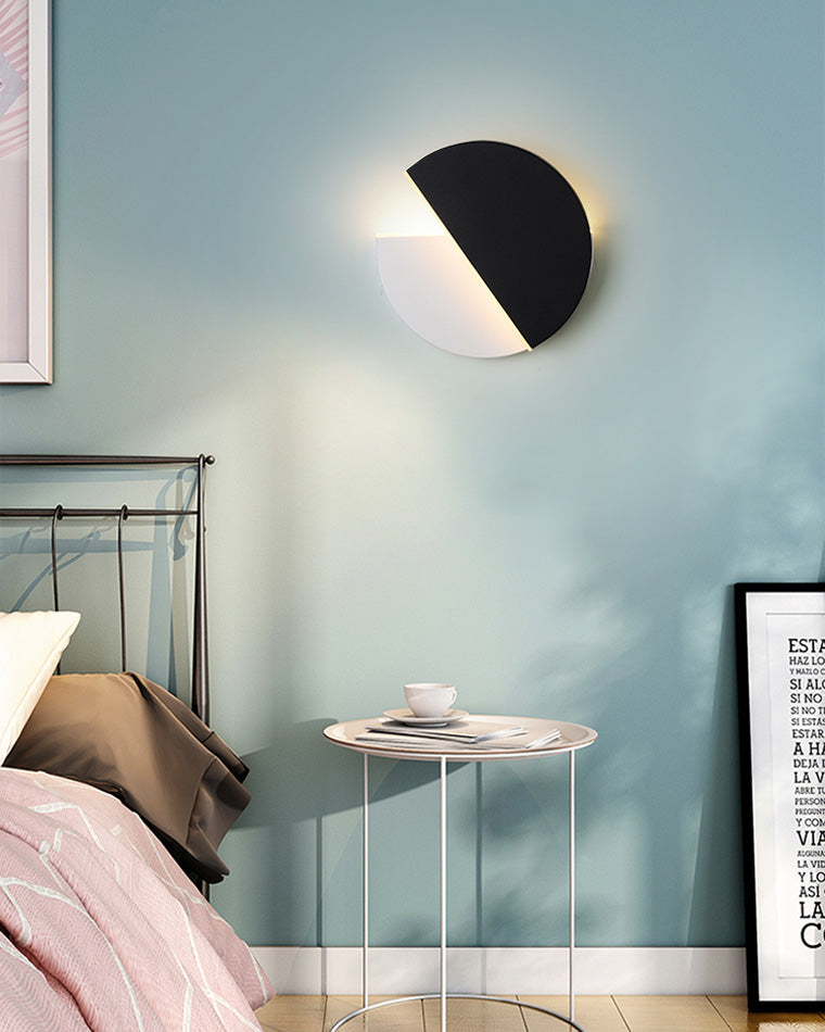 Diff Adjustable Black & White Round Disc Wall Lamps-DF6071