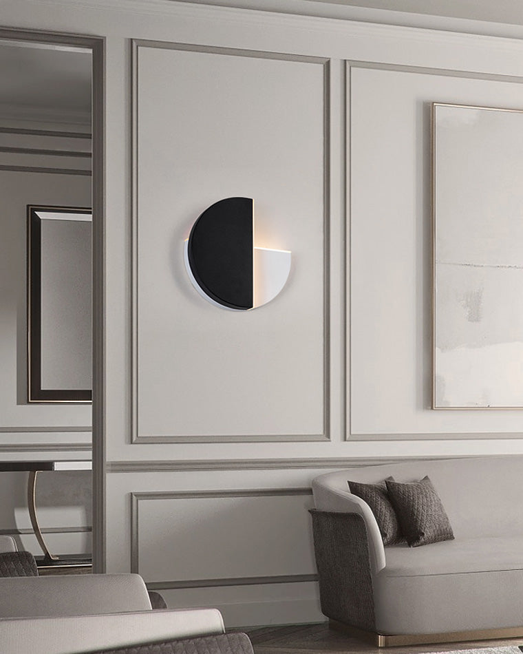 Diff Adjustable Black & White Round Disc Wall Lamps-DF6071