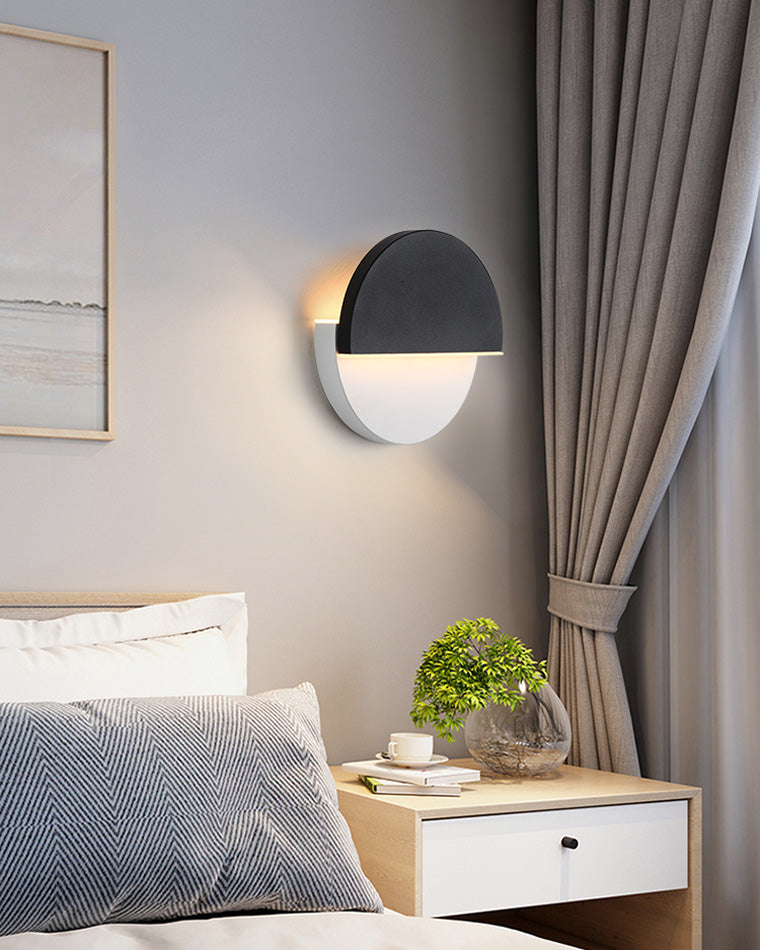 Diff Adjustable Black & White Round Disc Wall Lamps-DF6071