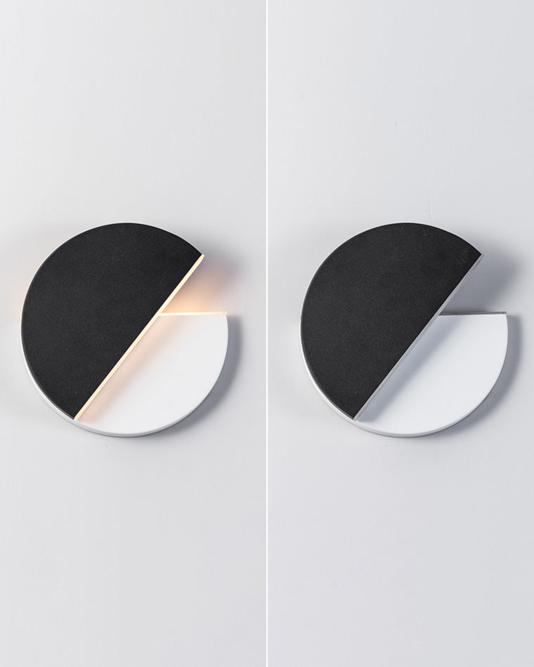 Diff Adjustable Black & White Round Disc Wall Lamps-DF6071