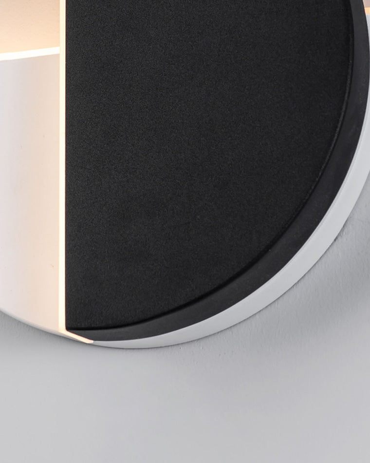 Diff Adjustable Black & White Round Disc Wall Lamps-DF6071