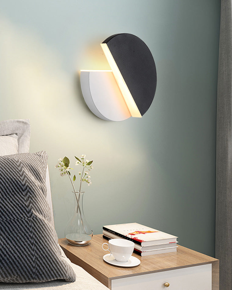 Diff Adjustable Black & White Round Disc Wall Lamps-DF6071