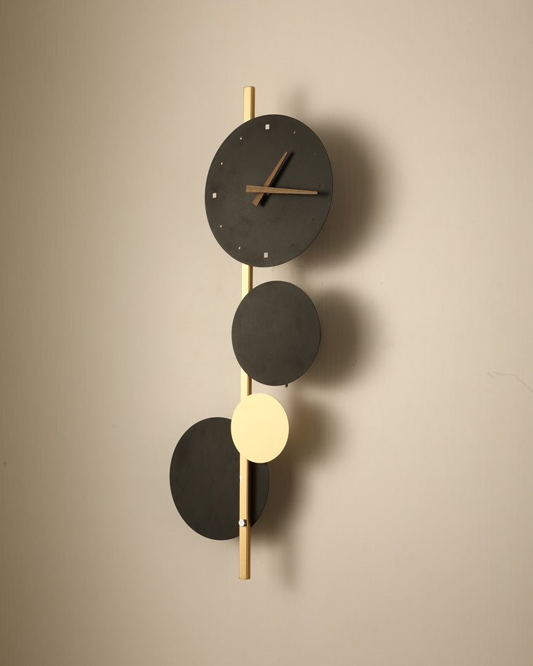 Diff Sculptural Wall Clock with Led Light-DF6087