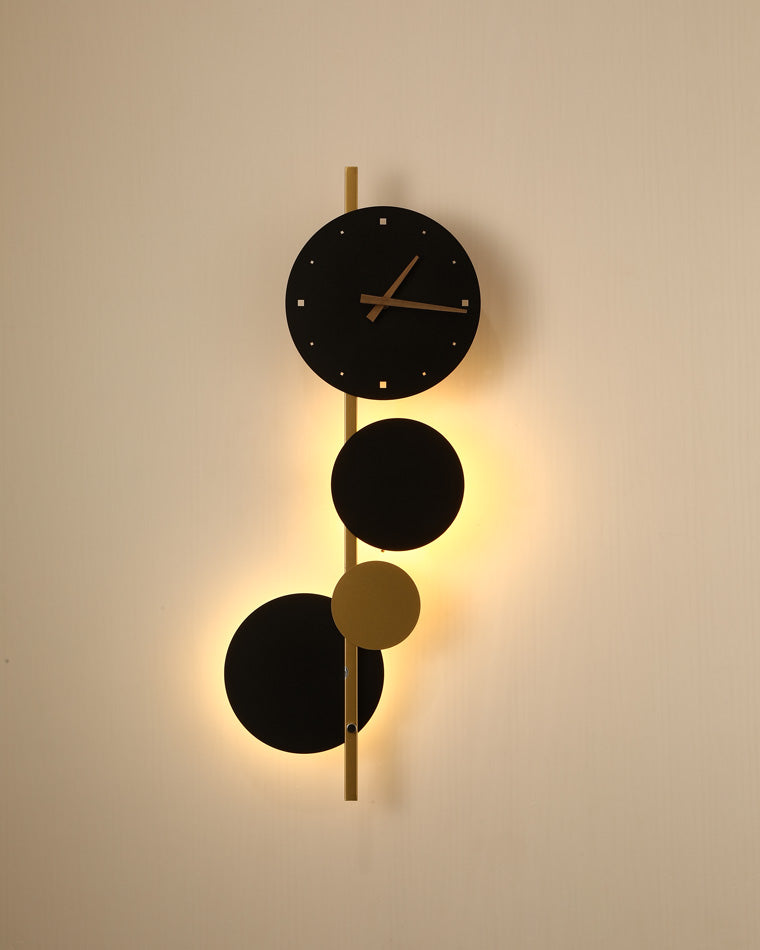 Diff Sculptural Wall Clock with Led Light-DF6087