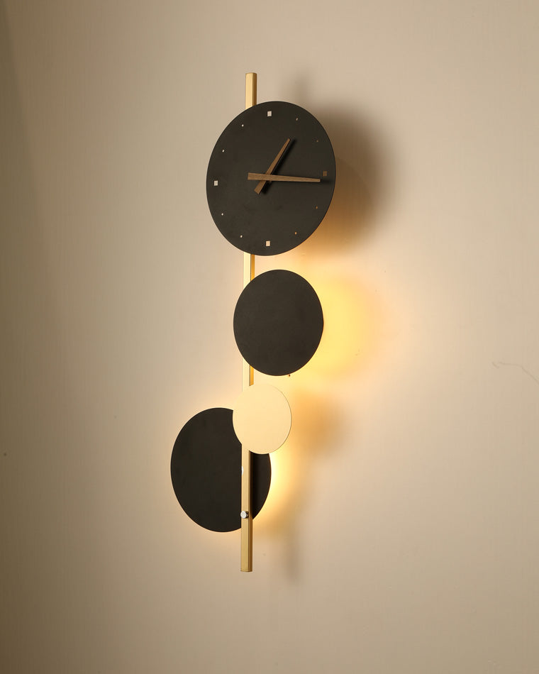 Diff Sculptural Wall Clock with Led Light-DF6087