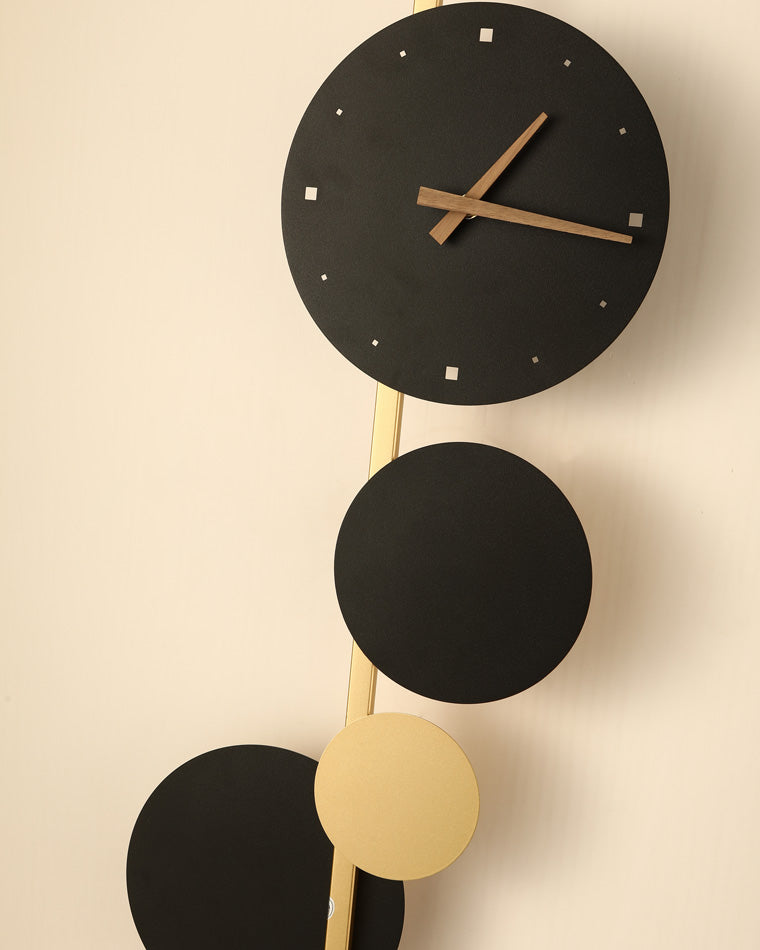 Diff Sculptural Wall Clock with Led Light-DF6087