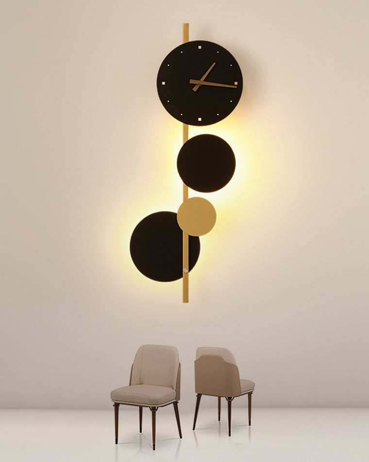 Diff Sculptural Wall Clock with Led Light-DF6087