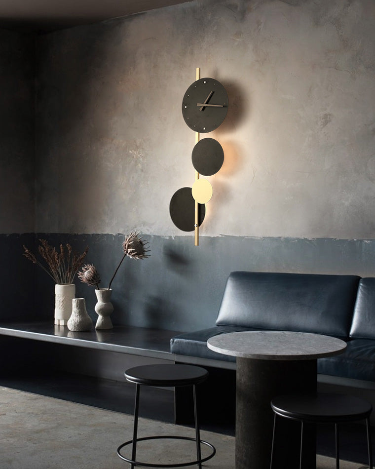 Diff Sculptural Wall Clock with Led Light-DF6087