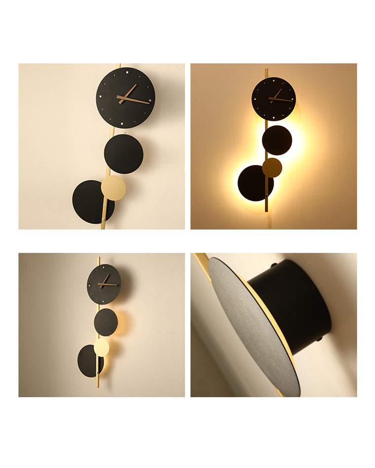 Diff Sculptural Wall Clock with Led Light-DF6087