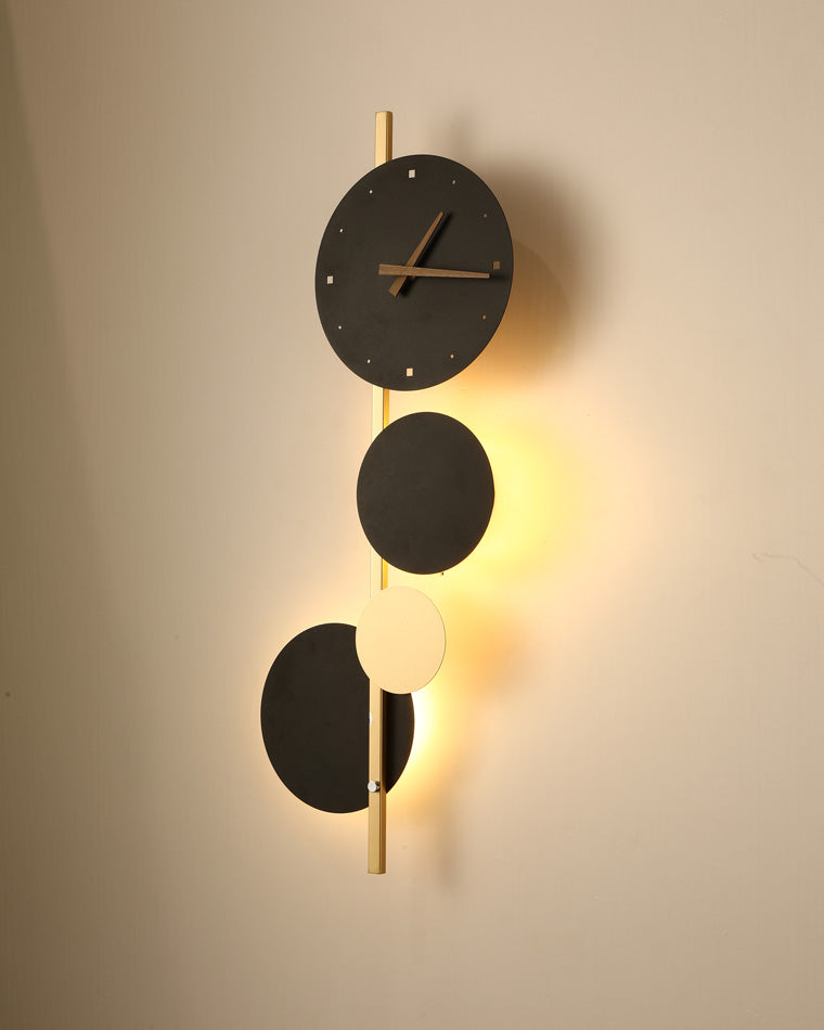 Diff Sculptural Wall Clock with Led Light-DF6087