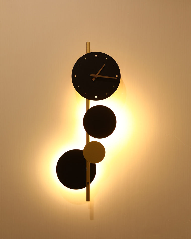 Diff Sculptural Wall Clock with Led Light-DF6087
