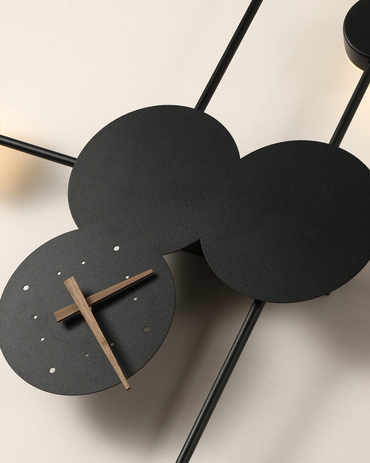 Diff Sculptural Wall Clock with Led Accent Light-DF6088