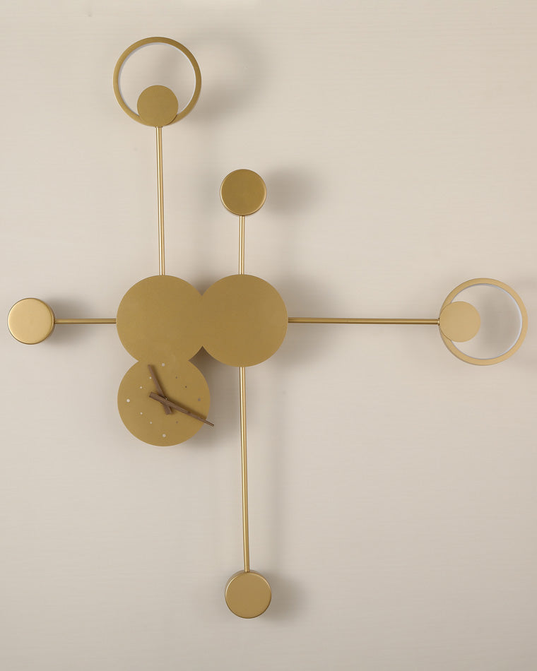 Diff Sculptural Wall Clock with Led Accent Light-DF6088