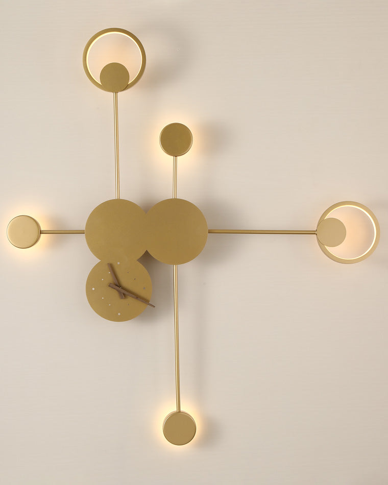 Diff Sculptural Wall Clock with Led Accent Light-DF6088