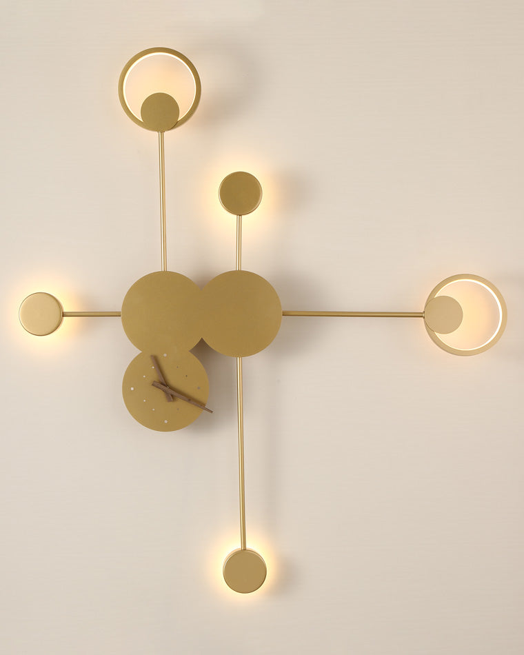Diff Sculptural Wall Clock with Led Accent Light-DF6088