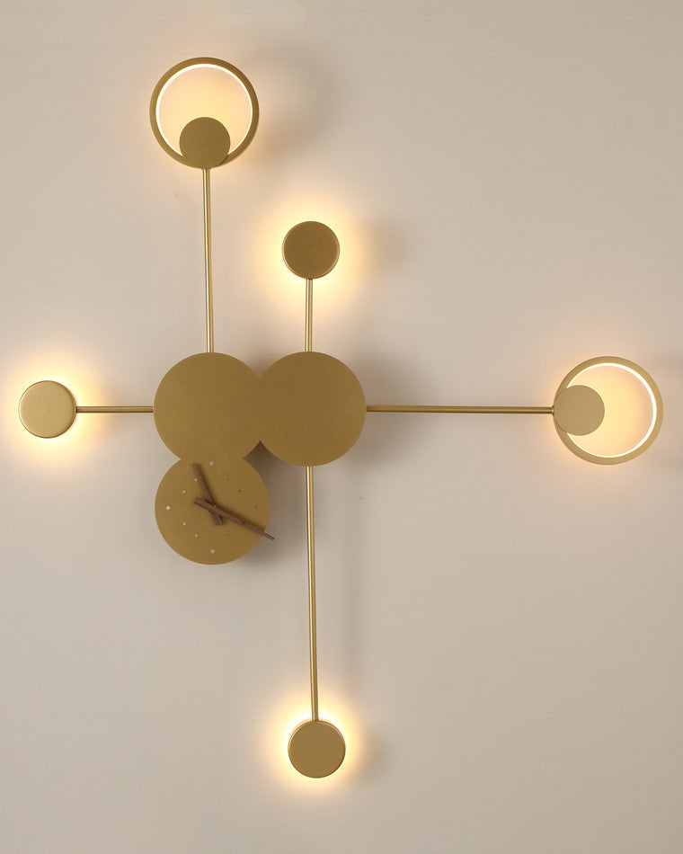 Diff Sculptural Wall Clock with Led Accent Light-DF6088
