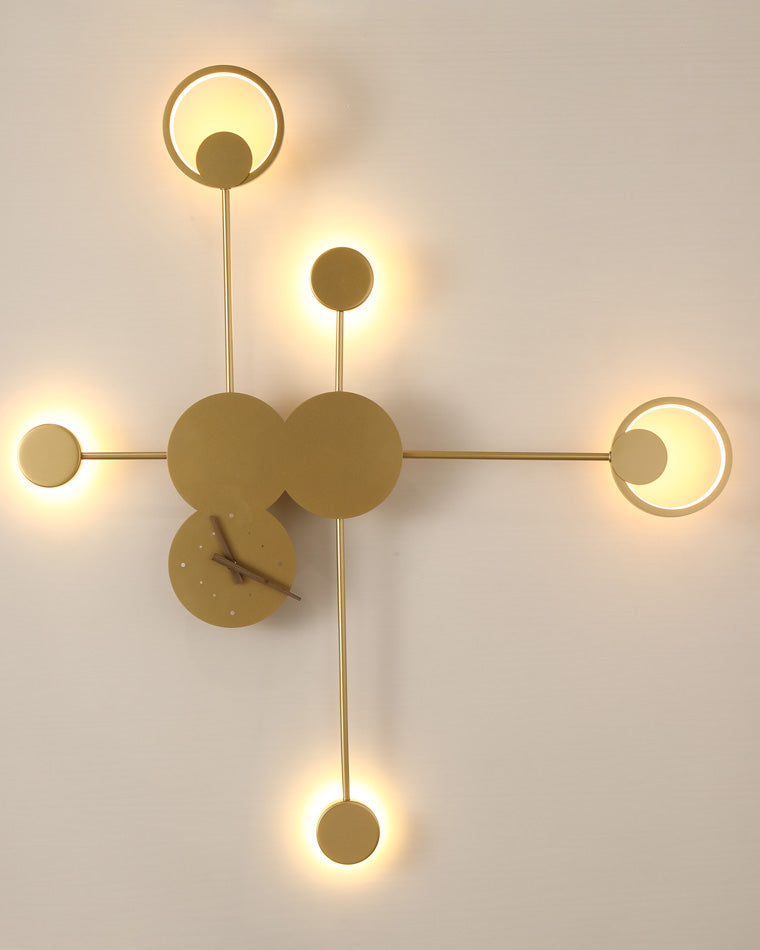 Diff Sculptural Wall Clock with Led Accent Light-DF6088