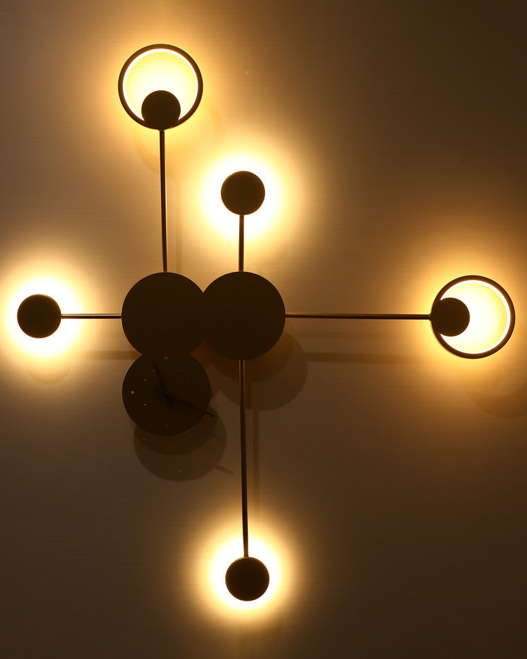 Diff Sculptural Wall Clock with Led Accent Light-DF6088