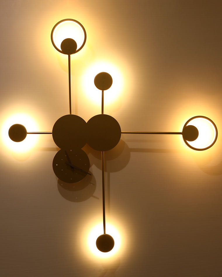 Diff Sculptural Wall Clock with Led Accent Light-DF6088