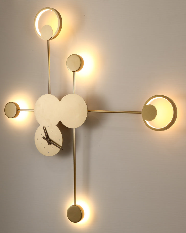 Diff Sculptural Wall Clock with Led Accent Light-DF6088