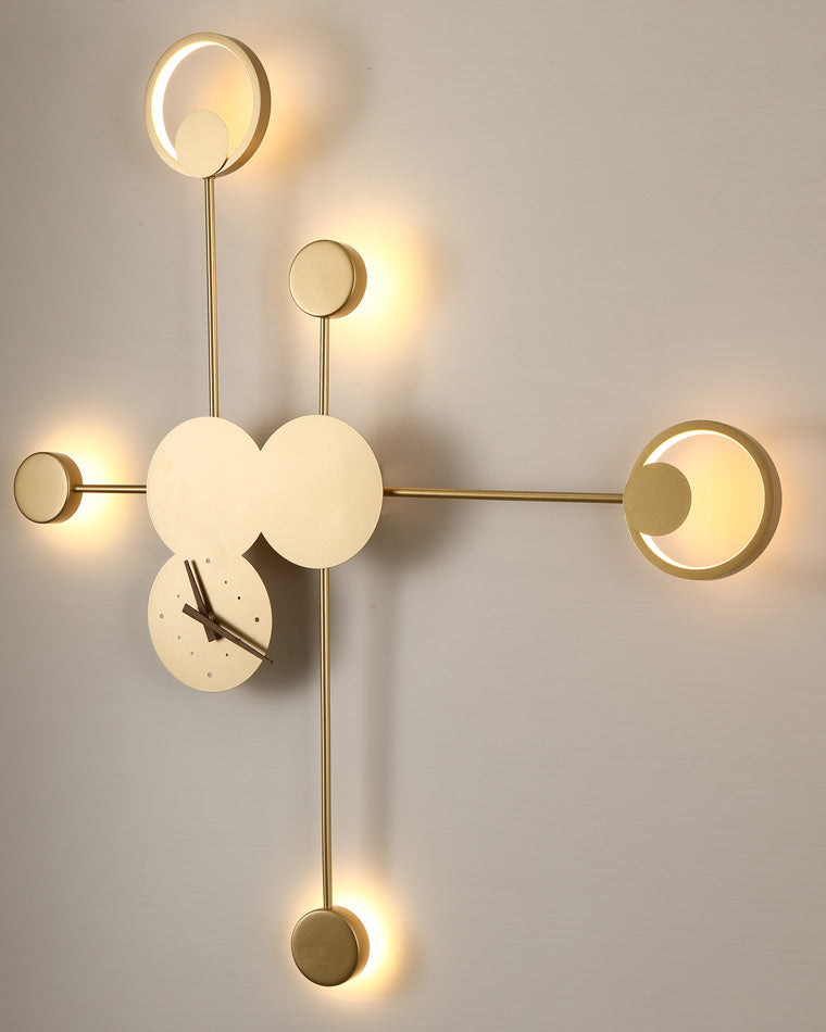 Diff Sculptural Wall Clock with Led Accent Light-DF6088