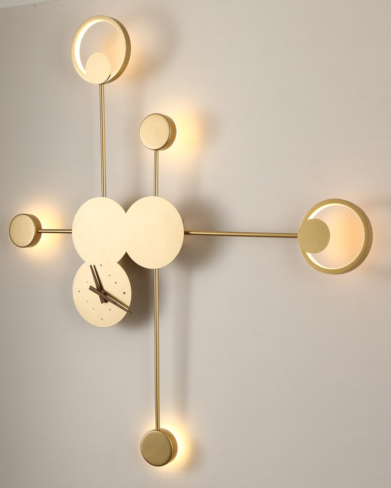 Diff Sculptural Wall Clock with Led Accent Light-DF6088