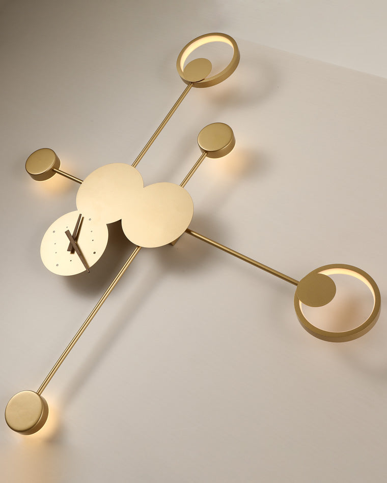 Diff Sculptural Wall Clock with Led Accent Light-DF6088