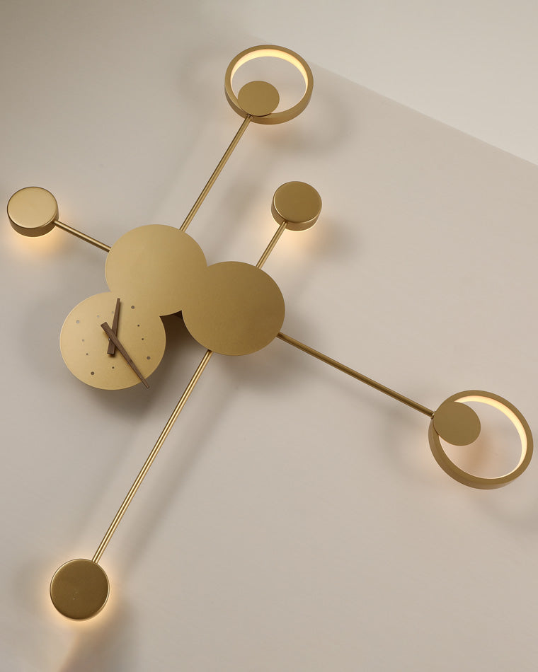 Diff Sculptural Wall Clock with Led Accent Light-DF6088